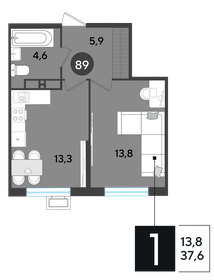 36 м², 1-комнатная квартира 6 500 000 ₽ - изображение 116