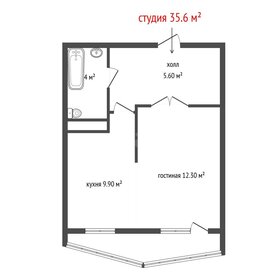 Квартира 35,6 м², студия - изображение 5