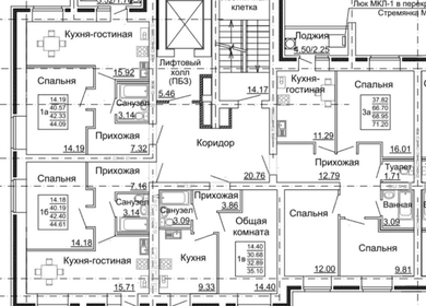 86,6 м², 3-комнатная квартира 12 000 000 ₽ - изображение 85