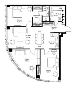 Квартира 100,4 м², 3-комнатная - изображение 2