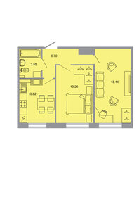 49,4 м², 2-комнатная квартира 7 780 000 ₽ - изображение 69