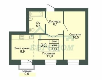 Квартира 57,2 м², 3-комнатная - изображение 2