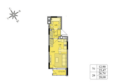 26,7 м², квартира-студия 2 500 000 ₽ - изображение 18