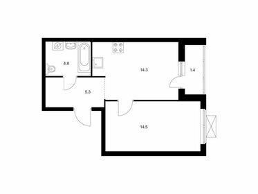 Квартира 40,3 м², 1-комнатная - изображение 1