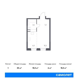 Квартира 25 м², студия - изображение 1