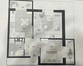 Квартира 65,3 м², 2-комнатная - изображение 3