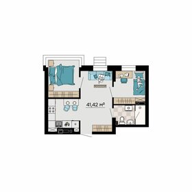 Квартира 41,4 м², 3-комнатная - изображение 1