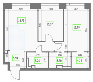 63,4 м², 2-комнатная квартира 27 797 212 ₽ - изображение 13