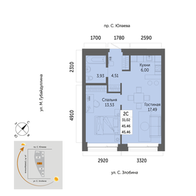 45,2 м², 2-комнатная квартира 5 150 000 ₽ - изображение 109