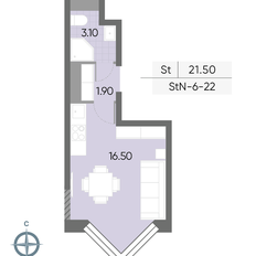 Квартира 21,5 м², студия - изображение 2