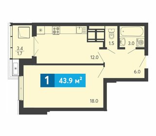 43,2 м², 1-комнатная квартира 5 200 000 ₽ - изображение 21