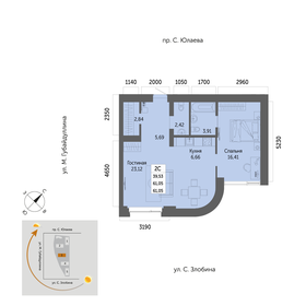 Квартира 61,1 м², 2-комнатная - изображение 1