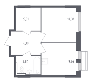 Квартира 35,5 м², 1-комнатная - изображение 1