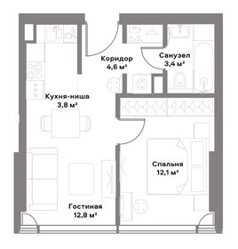 23 м², квартира-студия 12 990 000 ₽ - изображение 130