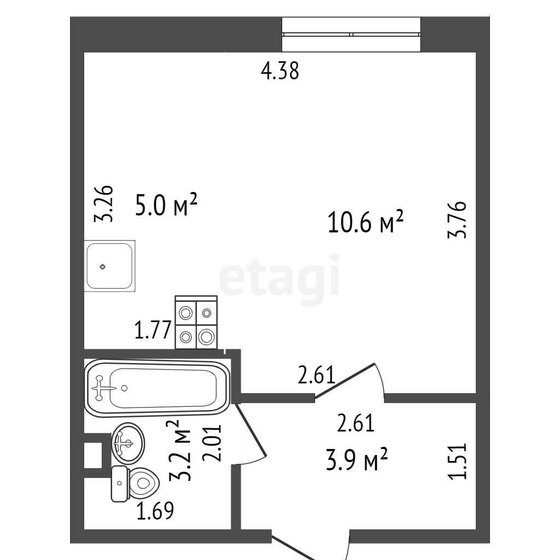 22,7 м², квартира-студия 3 970 000 ₽ - изображение 34