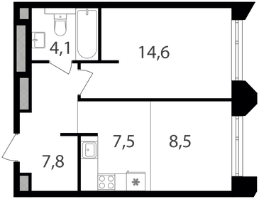 43,7 м², 1-комнатная квартира 20 241 840 ₽ - изображение 23