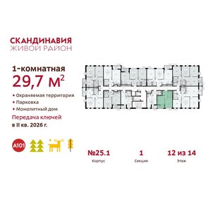 23,4 м², 1-комнатная квартира 7 500 000 ₽ - изображение 134