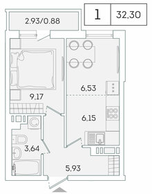 33,5 м², 1-комнатная квартира 5 500 000 ₽ - изображение 55