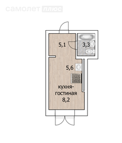 Квартира 22,5 м², студия - изображение 1