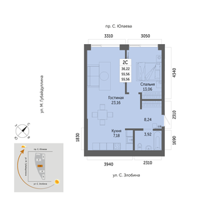 55,6 м², 2-комнатная квартира 9 000 700 ₽ - изображение 24