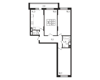 89 м², 3-комнатная квартира 11 667 900 ₽ - изображение 60
