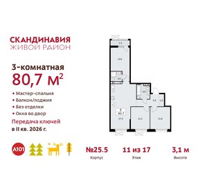 80,7 м², 3-комнатная квартира 19 881 132 ₽ - изображение 32