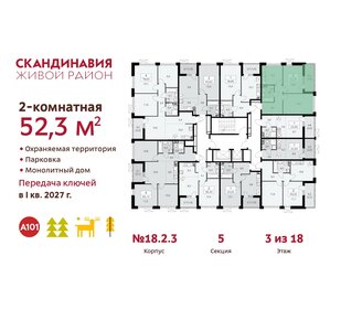 Квартира 52,3 м², 2-комнатная - изображение 2