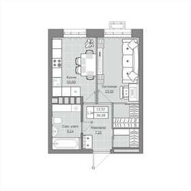 36,3 м², 1-комнатная квартира 6 763 000 ₽ - изображение 19