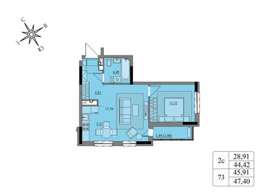 61 м², 2-комнатная квартира 4 990 000 ₽ - изображение 9