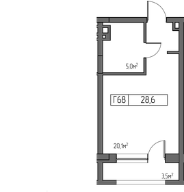 28,6 м², 1-комнатные апартаменты 21 501 372 ₽ - изображение 20