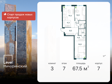 81,6 м², 3-комнатная квартира 23 500 000 ₽ - изображение 85