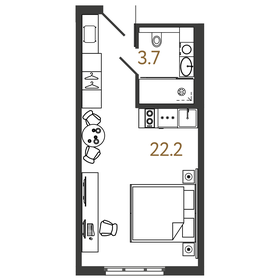 25,1 м², 1-комнатная квартира 8 500 000 ₽ - изображение 95