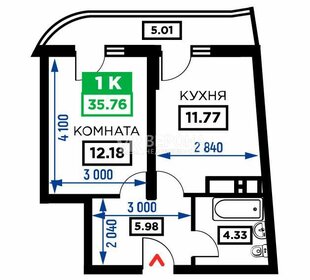 40 м², 1-комнатная квартира 4 200 000 ₽ - изображение 1