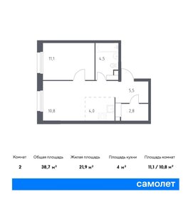Квартира 38,7 м², 1-комнатная - изображение 1