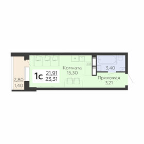 23,3 м², 1-комнатная квартира 2 354 310 ₽ - изображение 3