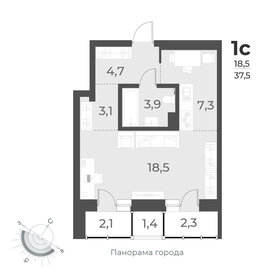 37,5 м², квартира-студия 6 340 000 ₽ - изображение 30