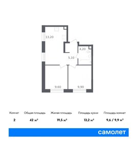 Квартира 42 м², 2-комнатная - изображение 1