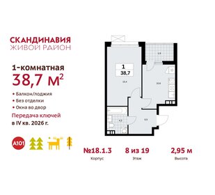 38,6 м², 1-комнатная квартира 11 075 501 ₽ - изображение 33