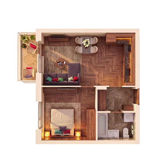 35,8 м², квартира-студия 4 579 607 ₽ - изображение 35