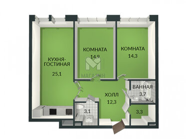 Квартира 77 м², 3-комнатная - изображение 1