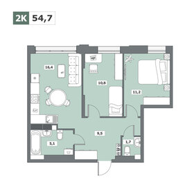 52,4 м², 2-комнатная квартира 4 800 000 ₽ - изображение 89