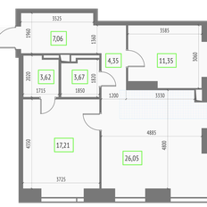 Квартира 73,3 м², 2-комнатная - изображение 2