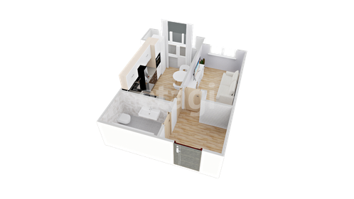 Квартира 38,8 м², 1-комнатная - изображение 1