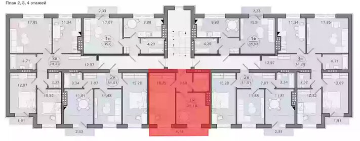 74,3 м², 3-комнатная квартира 7 131 840 ₽ - изображение 57