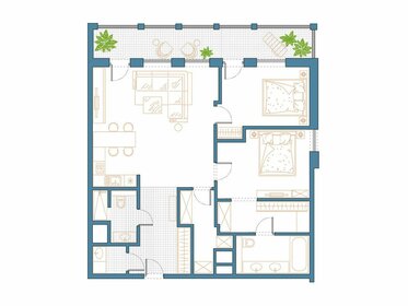 Квартира 107,3 м², 3-комнатные - изображение 1