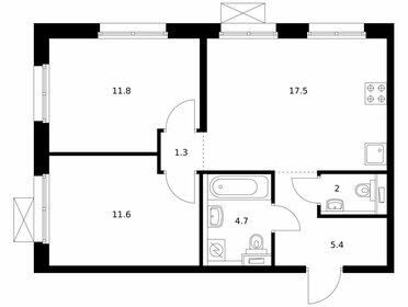 Квартира 54,3 м², 2-комнатная - изображение 1