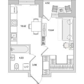 37,1 м², 1-комнатная квартира 5 210 000 ₽ - изображение 69