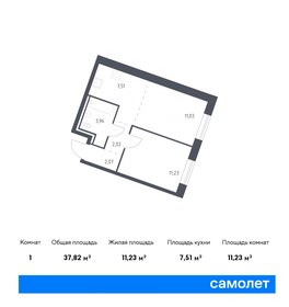 40 м², 1-комнатная квартира 5 376 710 ₽ - изображение 21