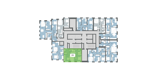 Квартира 57,4 м², 2-комнатная - изображение 2