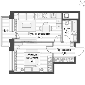 50,8 м², 1-комнатная квартира 10 600 000 ₽ - изображение 59